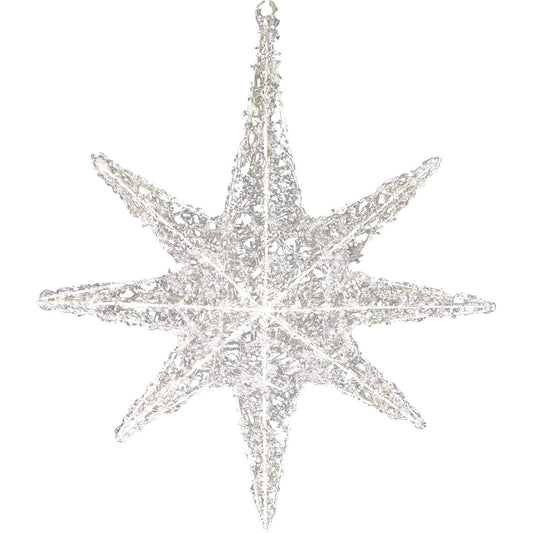 Alpine 24 In. Cool White LED 3D Christmas Star Lighted Decoration