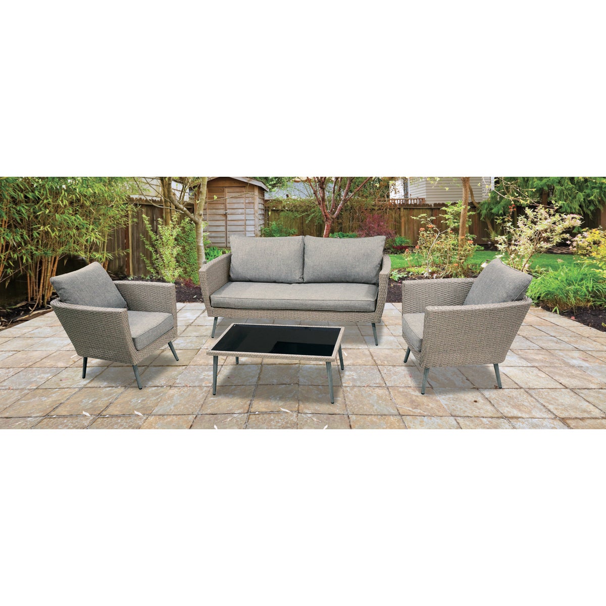 Outdoor Expressions Century City 4-Piece Chat Set