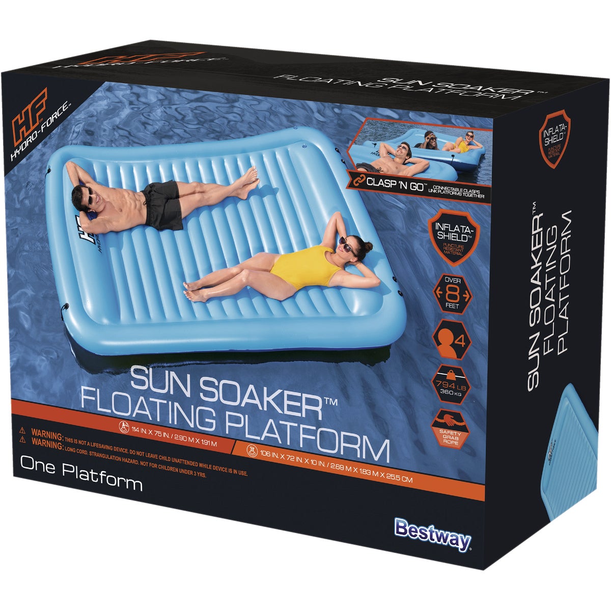 Hydro-Force Sun Soaker Giant Inflatable Floating Platform