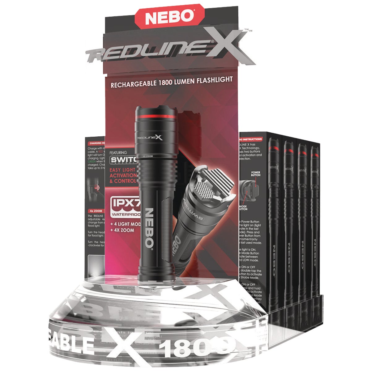 Nebo Redline X LED Anodized Aluminum Rechargeable Flashlight