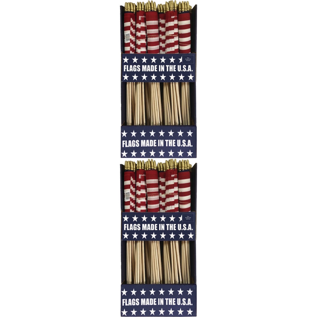 Valley Forge 8 In. x 12 In. Polycotton American Flag  24 In. Power Wings Display (288-Piece)