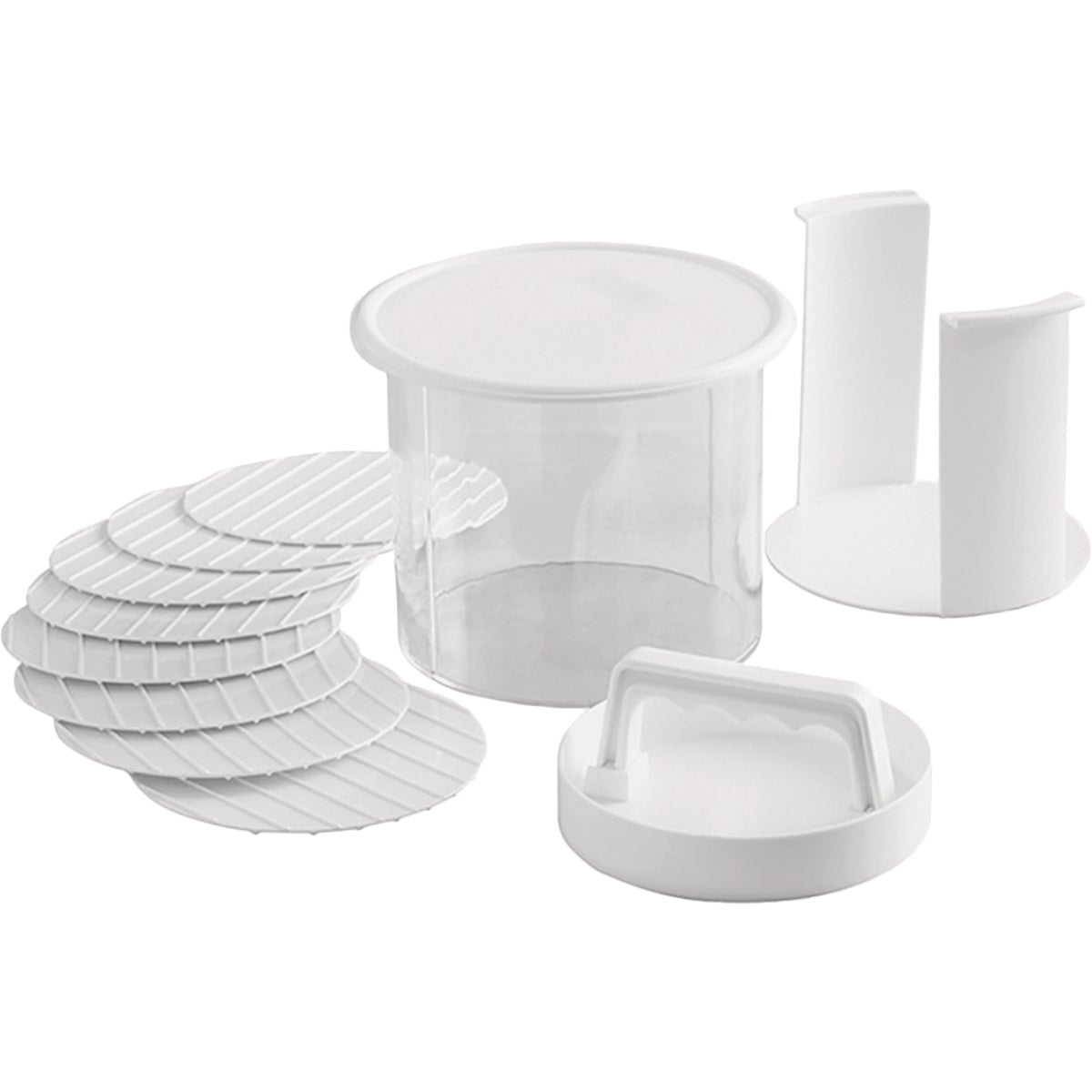 Mr. Bar-B-Q 6 In. Hamburger Press & Storage Container