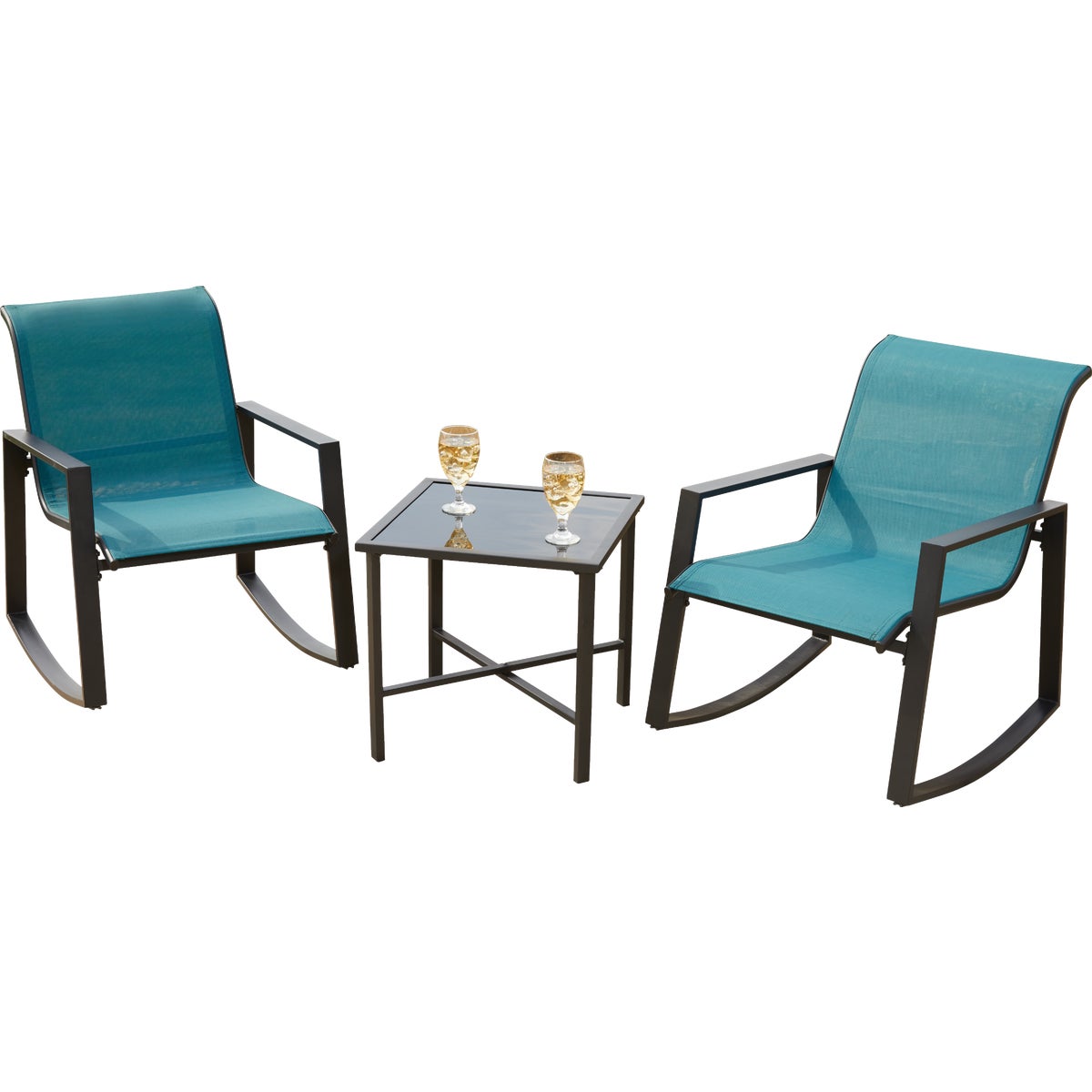 Outdoor Expressions Naples 3-Piece Rocking Bistro Set