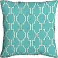 Oceantex 18 In. W. x 5.5 In. H. x 18 In. L. Recycled Polyester Farley Trellis Teal Pillow