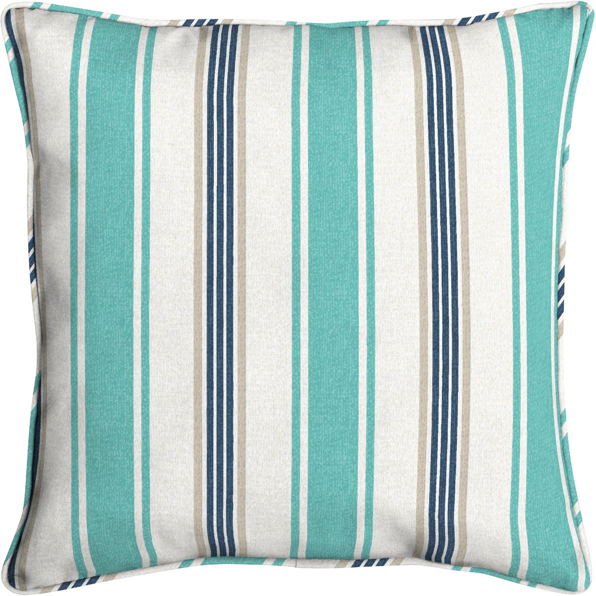 Oceantex 18 In. W. x 5.5 In. H. x 18 In. L. Recycled Polyester Farley Trellis Teal Pillow