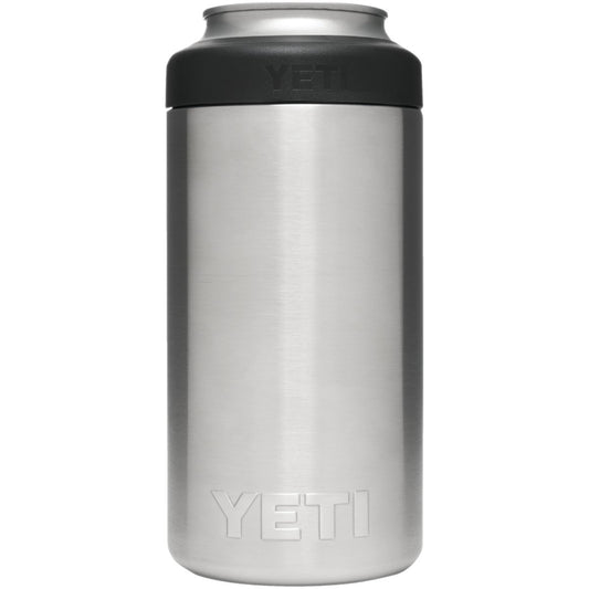 Yeti Rambler Colster Tall 16 Oz. Silver Stainless Steel Insulated Drink Holder with Load-And-Lock Gasket