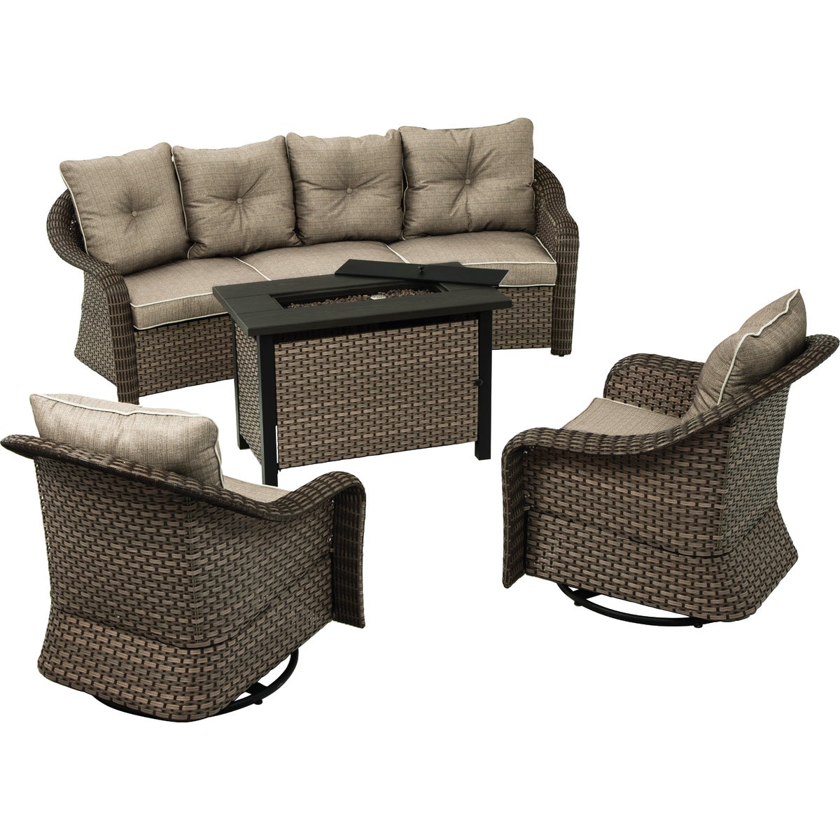 Sunjoy Stratford 4-Piece Fire Pit Chat Set