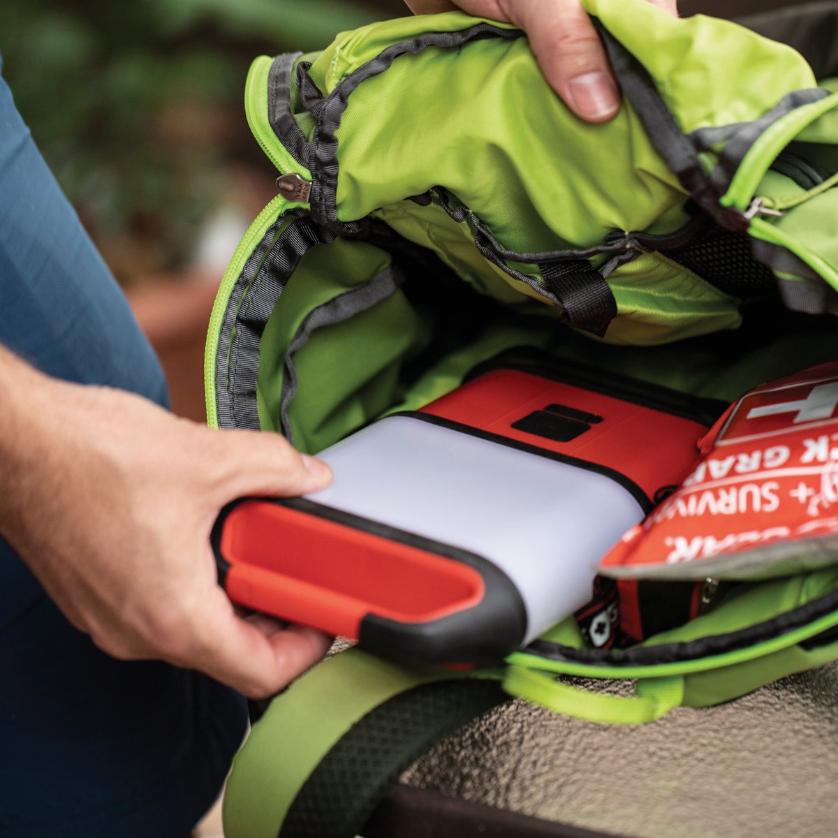 Life Gear Storm Proof Red & Black ABS LED Collapsible Lantern