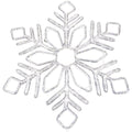 Alpine 32 In. Cool White & Blue Motion LED Snowflake Lighted Decoration