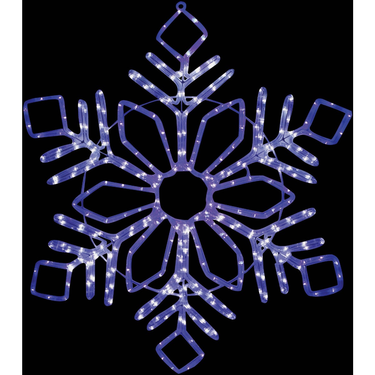 Alpine 32 In. Cool White & Blue Motion LED Snowflake Lighted Decoration