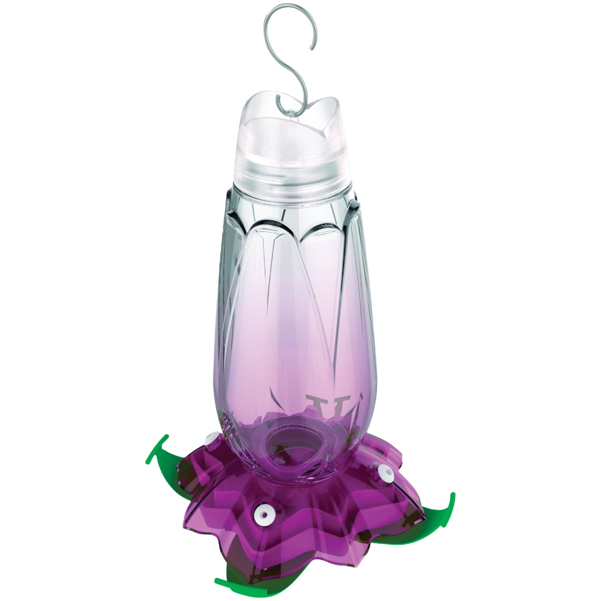 Classic Birds More Birds 20 Oz. Purple Floral Hummingbird Feeder