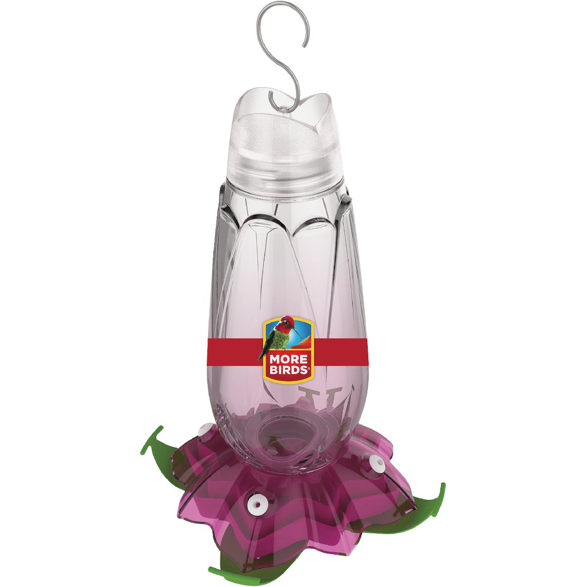 Classic Birds More Birds 20 Oz. Purple Floral Hummingbird Feeder