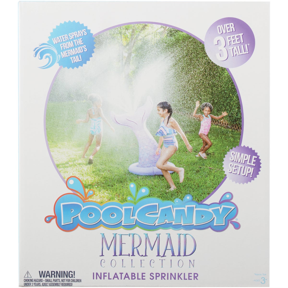 PoolCandy 48 In. x 38 In. x 29 In. Mermaid Tail Sprinkler