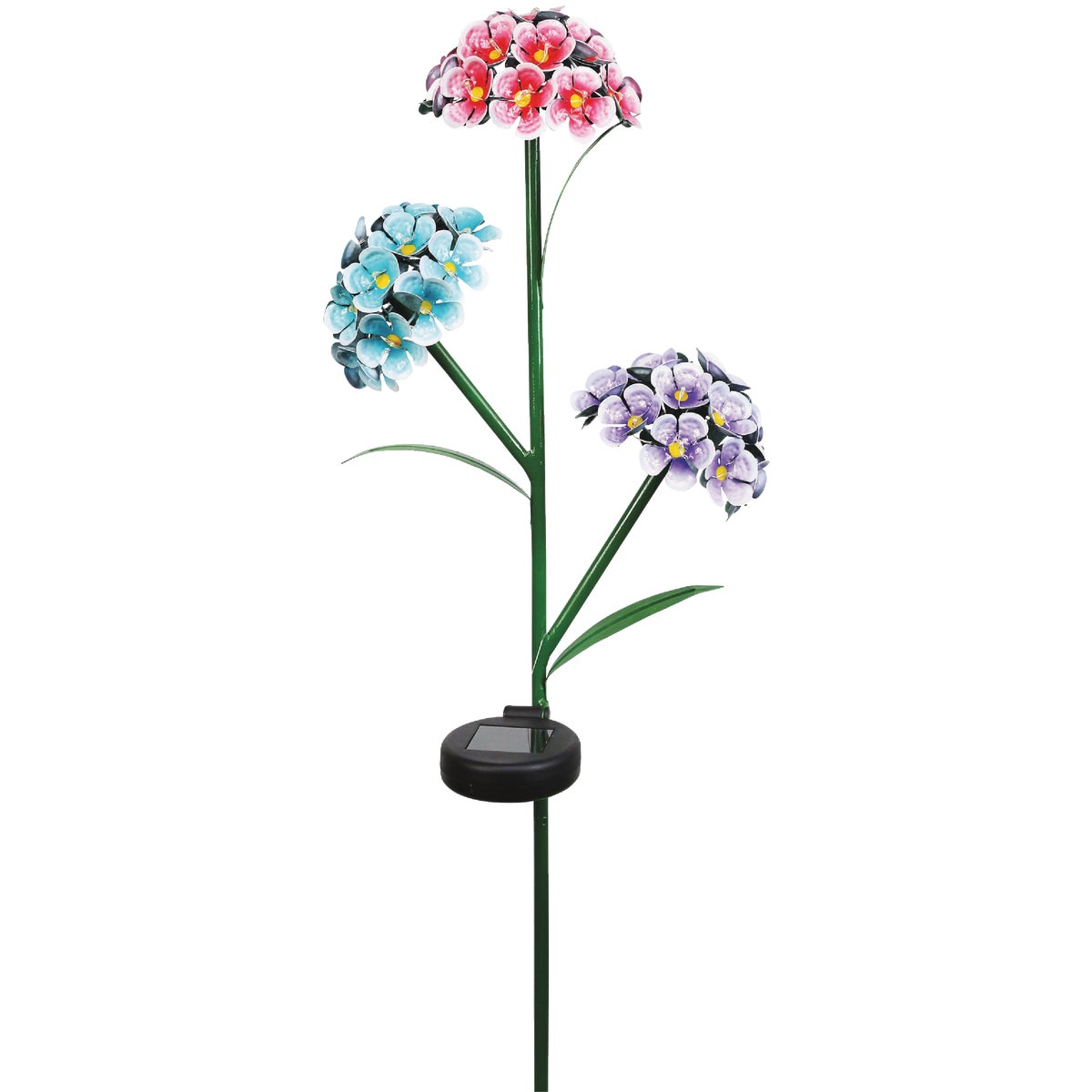 Alpine Iron Hydrangea 35 In. H. Solar LED Stake Light