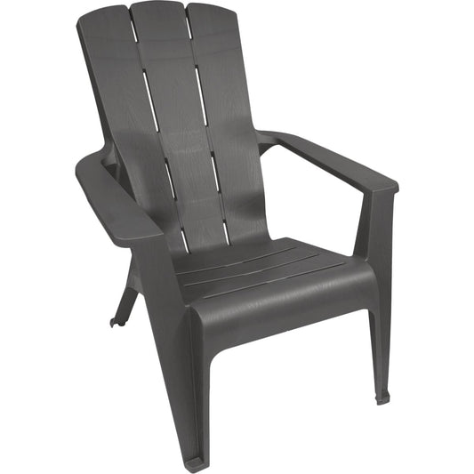 Gracious Living Flat Gray Contour Adirondack Chair