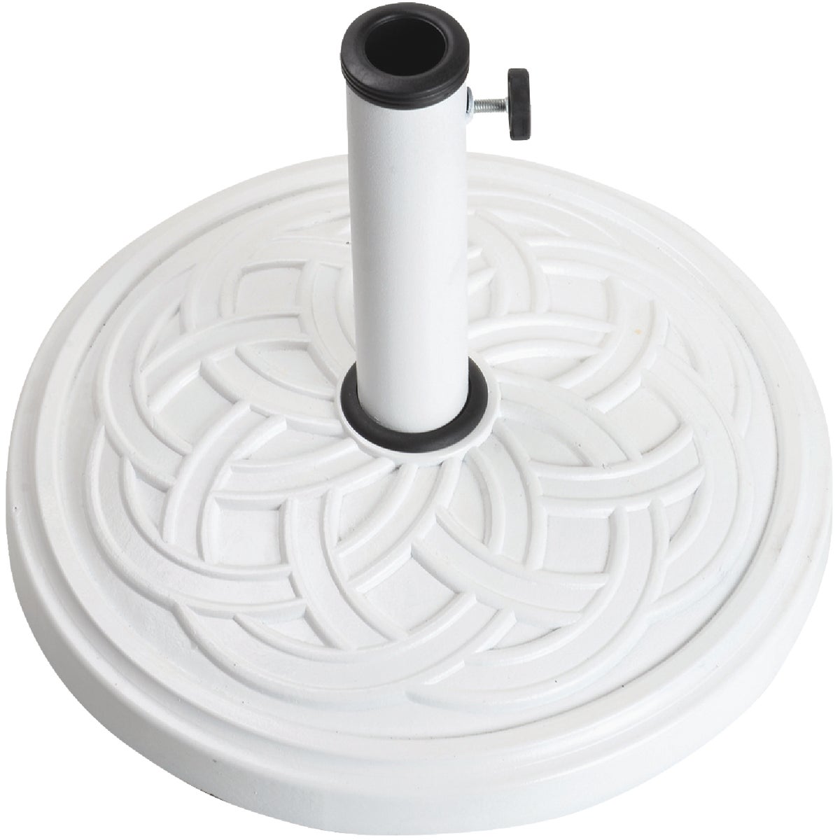 Bond Shade Factory Gaelen 17-1/2 In. Round White Envirostone Umbrella Base