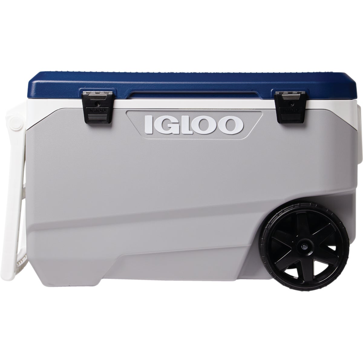 Igloo MaxCold Latitude 90 Qt. 2-Wheeled Cooler, Ash Gray & Aegean Sea