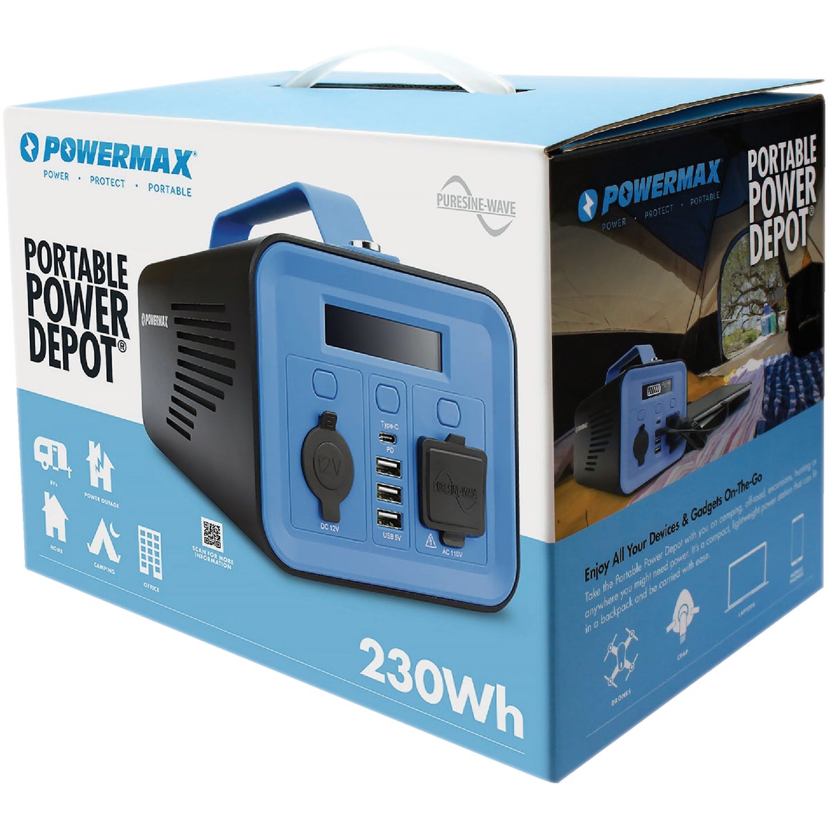 POWERMAX 230W 110V Portable Power Station