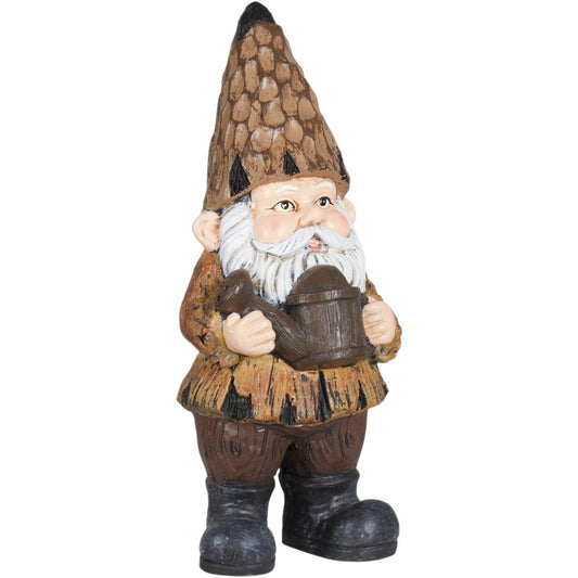 Alpine 16 In. H. MGO Gnome Holding Watering Can Statue