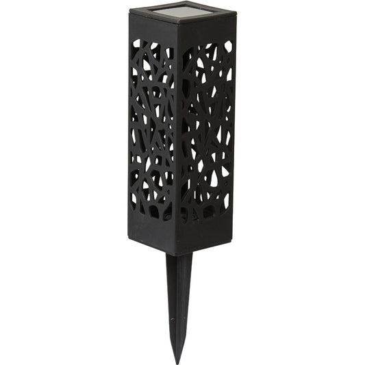 Moonrays Black 3 Lumens Plastic Filigree LED Solar Path Light