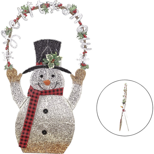 Alpine 42 In. Warm White LED Snowman Lighted Decoration