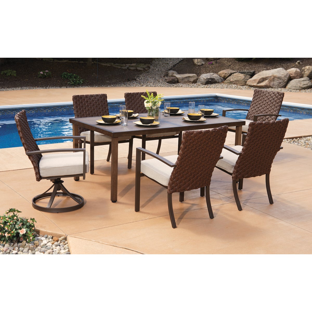 Pacific Casual Addison 7-Piece Dining Set