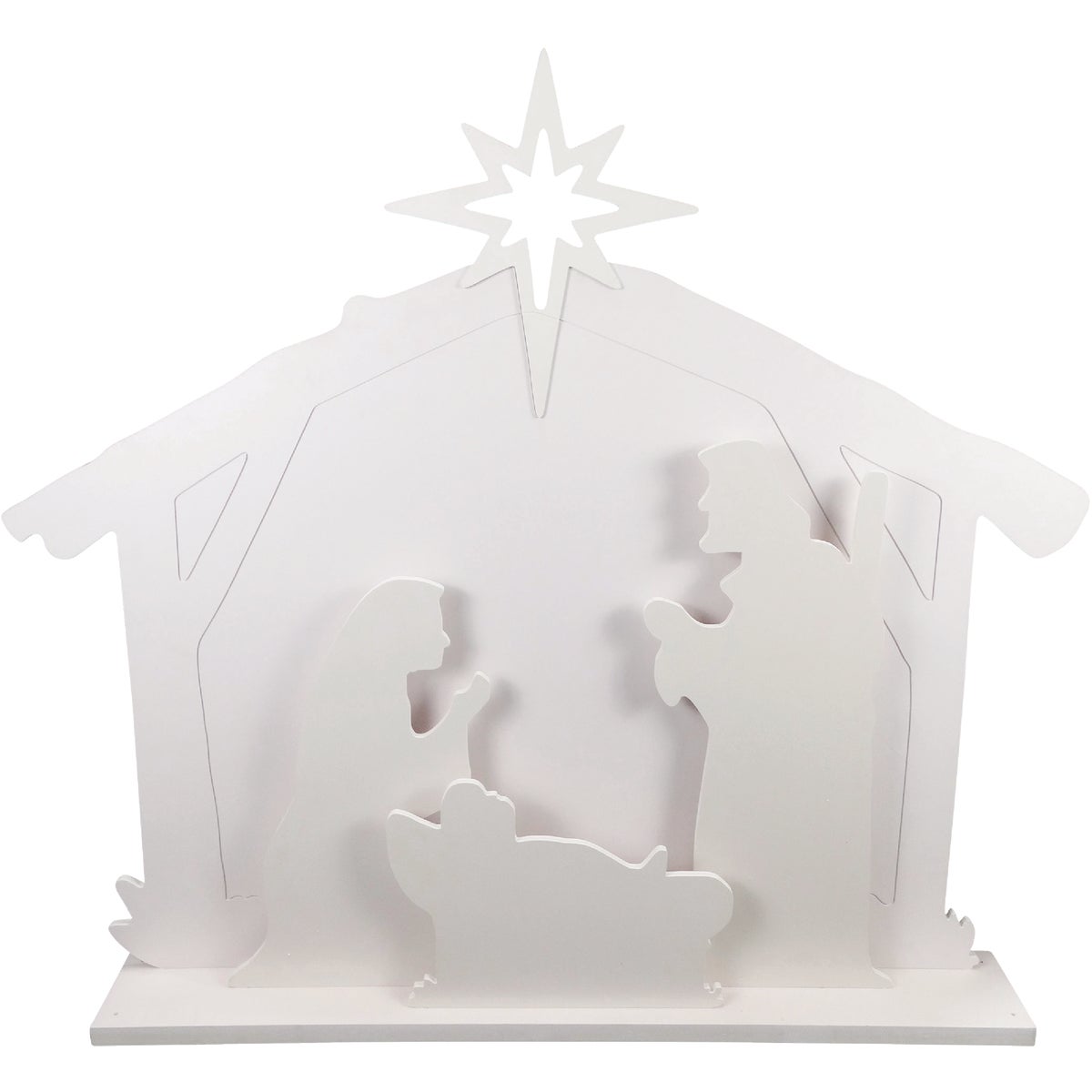 Alpine 48 In. LED Nativity Scene Christmas Silhouette Lighted Decoration