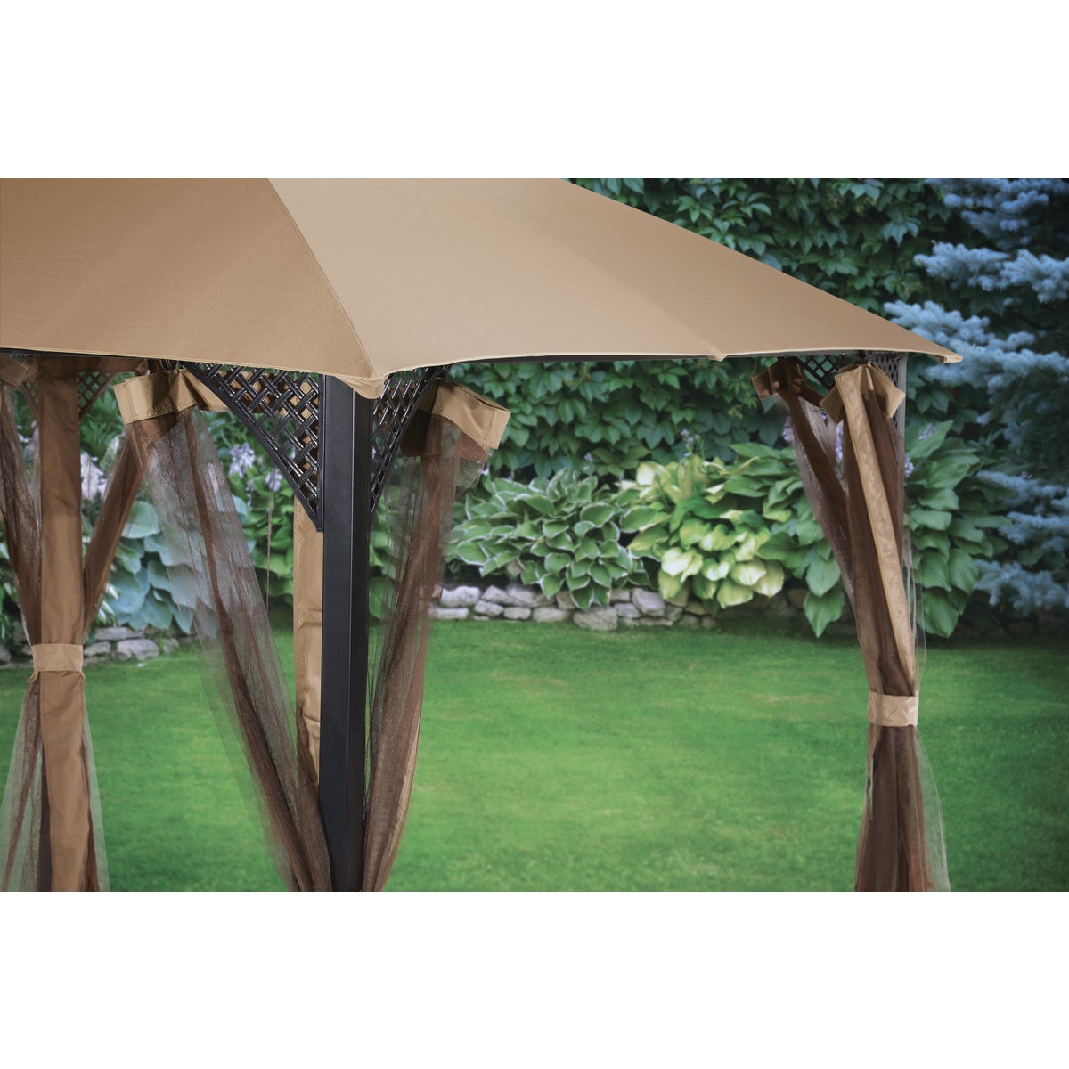 Outdoor Expressions 10 Ft. x 12 Ft. Art Steel Gazebo