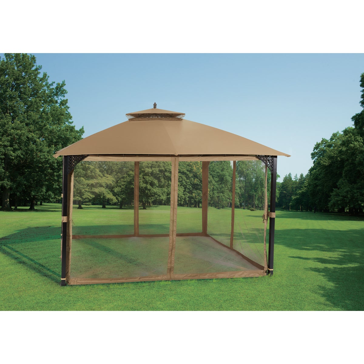 Outdoor Expressions 10 Ft. x 12 Ft. Art Steel Gazebo