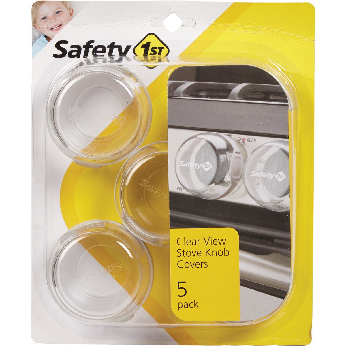 Safety 1st Clear View Plastic Stove Knob Covers (5-Pack)