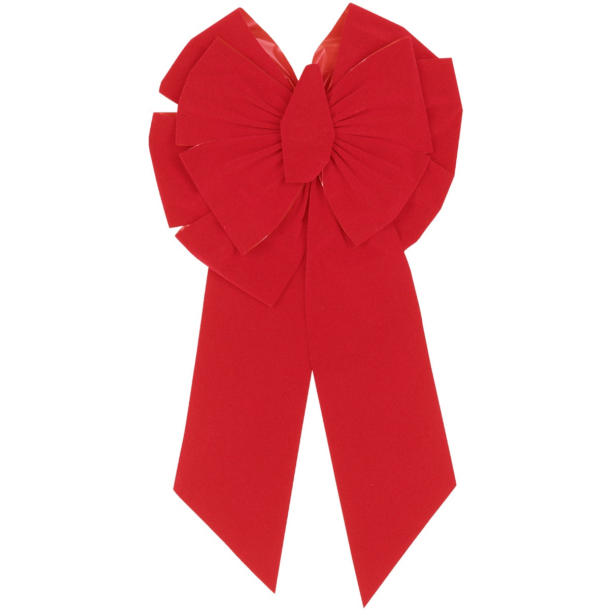 Holiday Trims 11-Loop 24 In. W. x 45 In. L. Red Velvet Christmas Bow