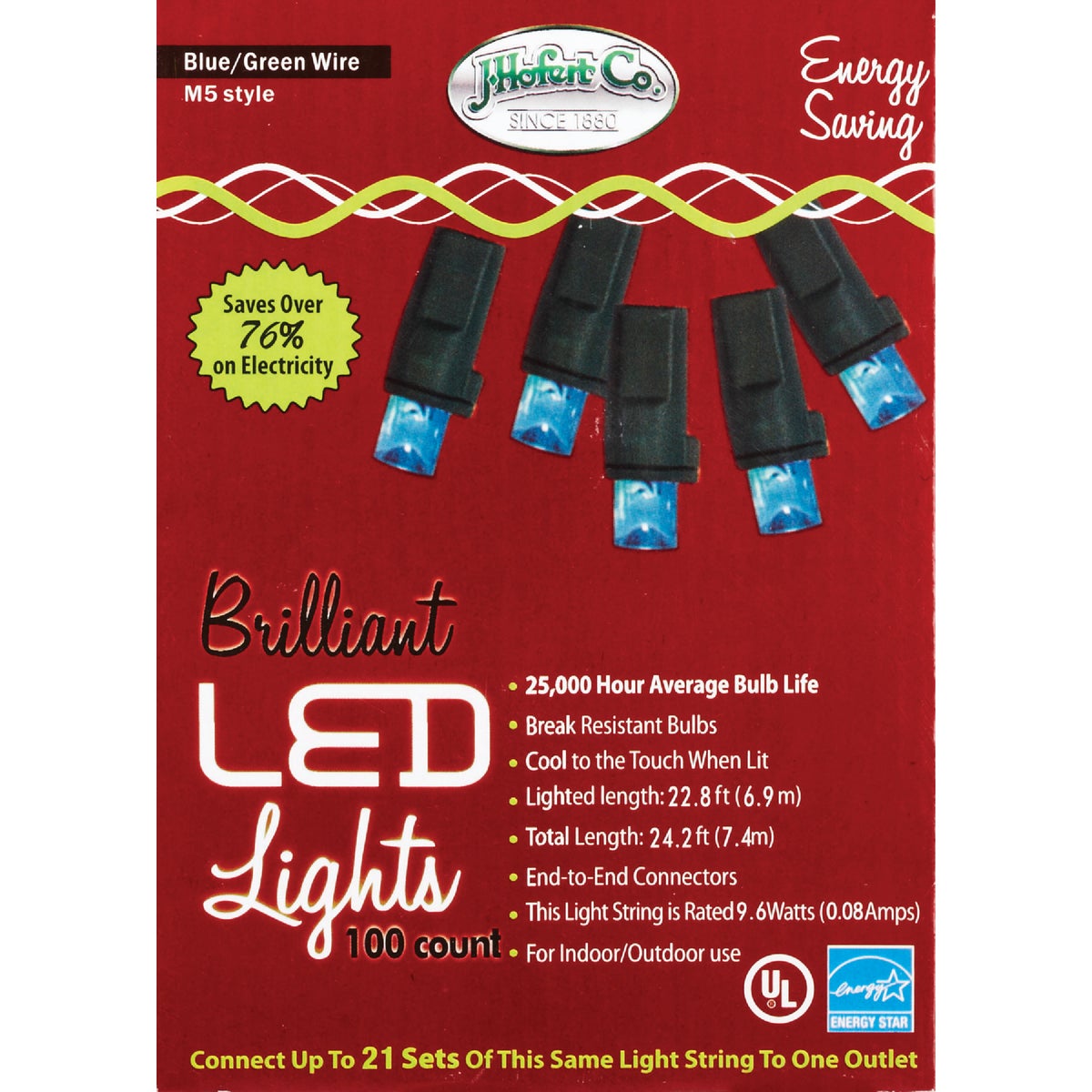 J Hofert Blue100-Bulb M5 LED Light Set