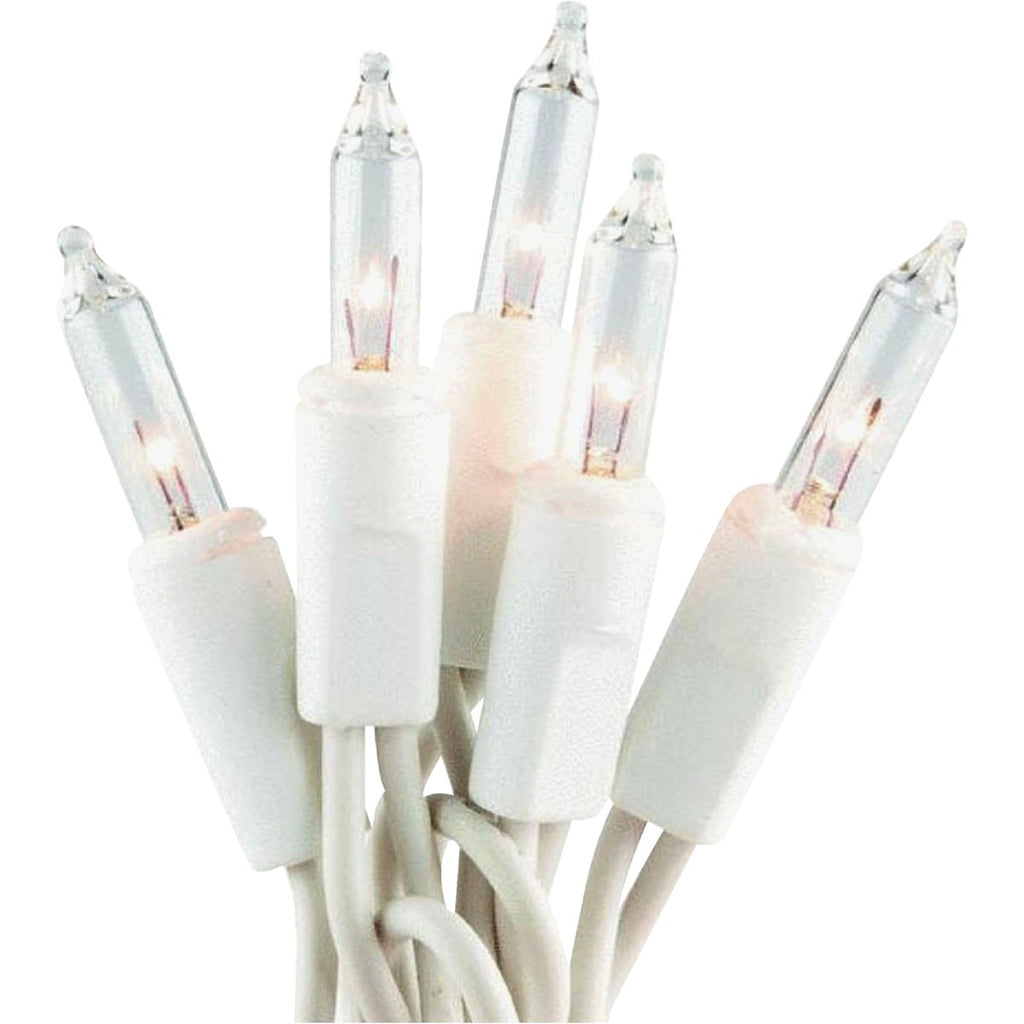 J Hofert Clear 600-Bulb Mini Incandescent Garland Light Set with White Wire