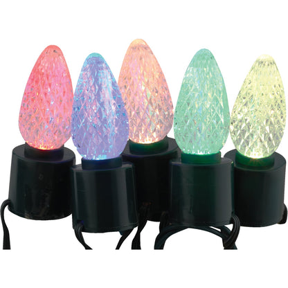 Danson Decor Dazzlelites Multi 15-Bulb C9 Faceted Deluxe LED Chasing Light Set