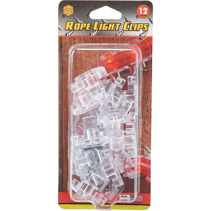 Commercial Christmas Hardware Clear Window Frame & Door Frame Rope Light Clips (12-Pack)