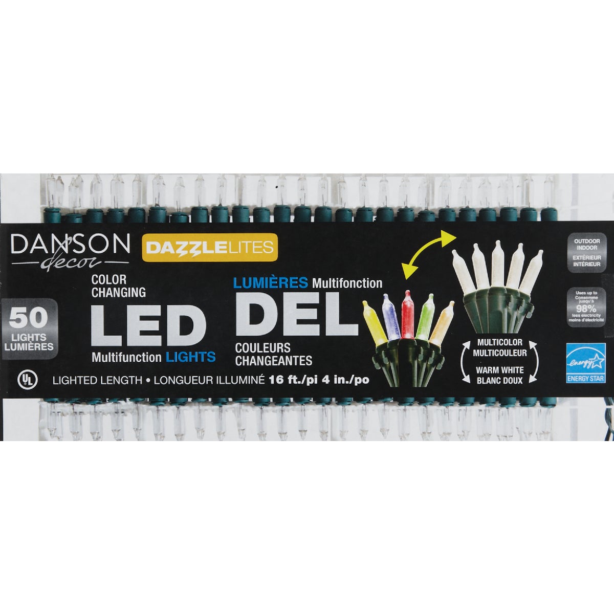 Danson Decor Dazzlelites 50-Bulb Mini LED Color Changing Chasing Light Set