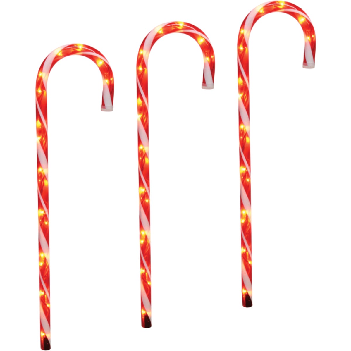 Danson Decor 28 In. Candy Cane Incandescent Path Light Set (3 per set)