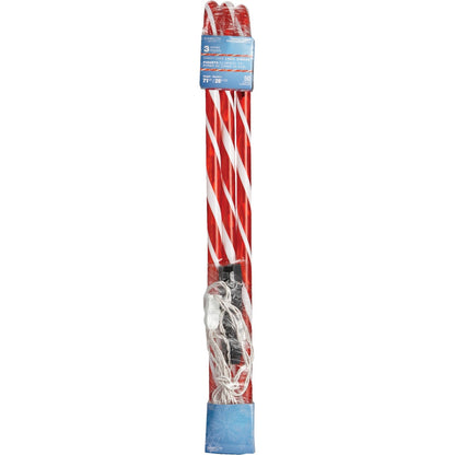 Danson Decor 28 In. Candy Cane Incandescent Path Light Set (3 per set)
