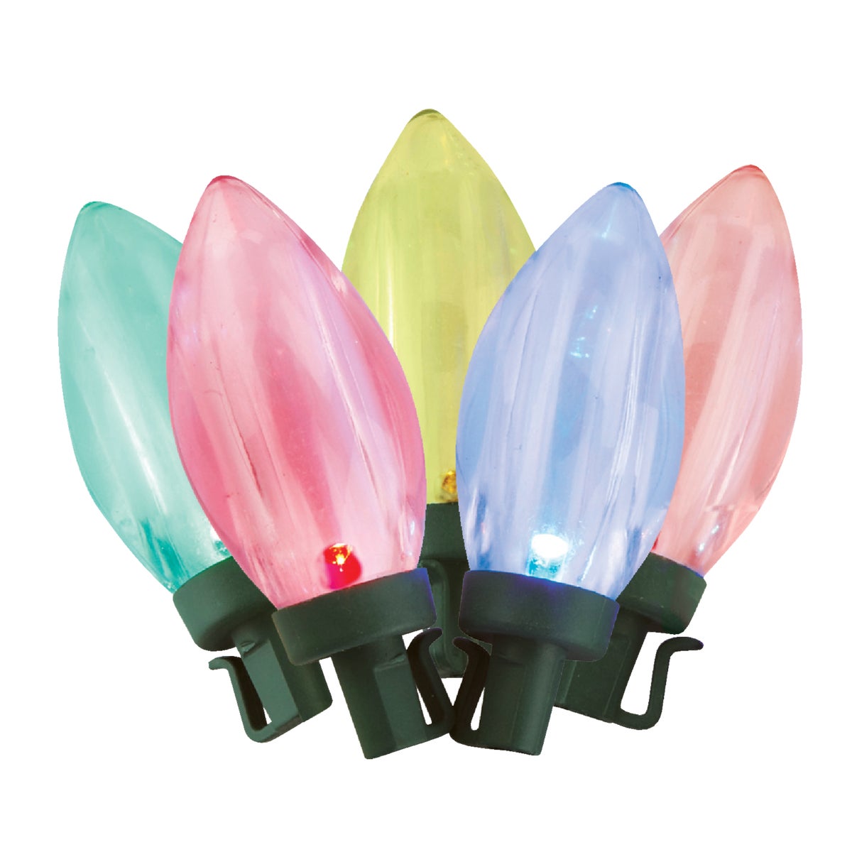 Danson Decor Dazzlelites 25-Bulb C9 Faceted LED Color Changing Chasing Light Set