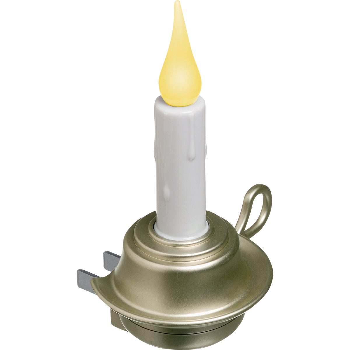 Xodus Plastic LED Plug-In Electric Candle Night Light, Pewter