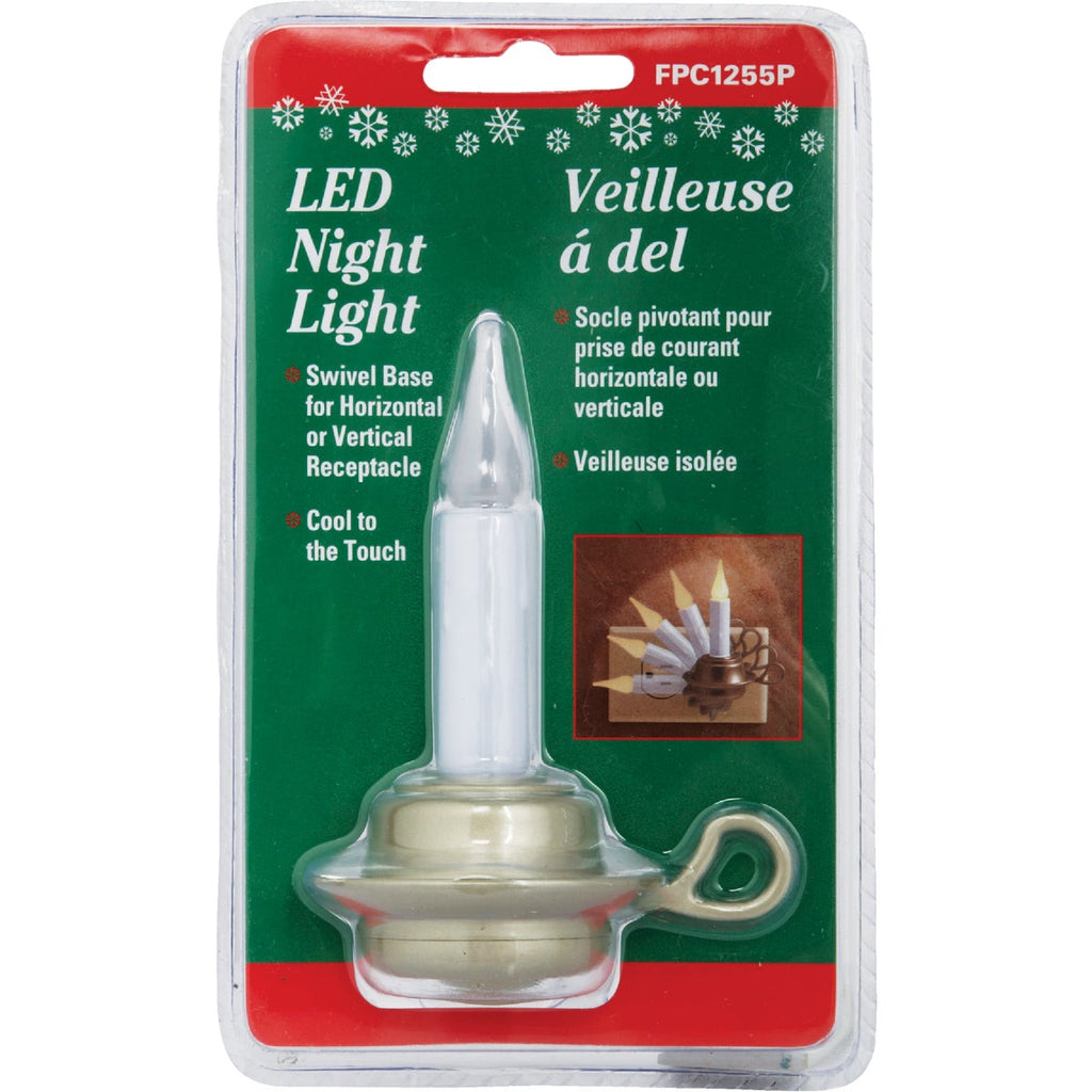 Xodus Plastic LED Plug-In Electric Candle Night Light, Pewter