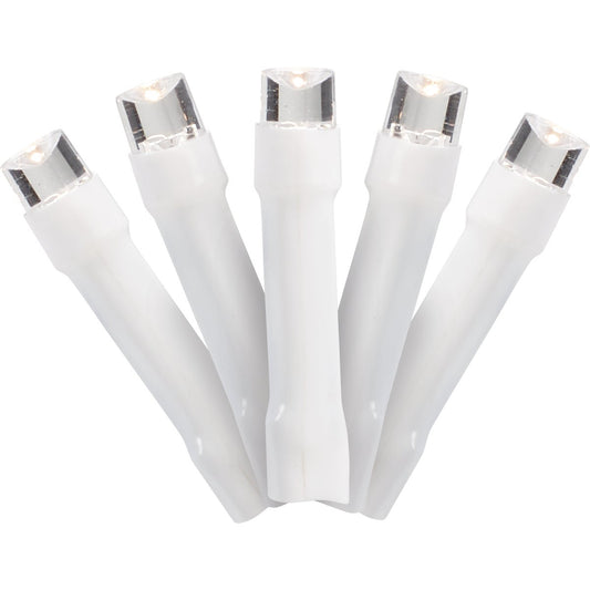 Danson Decor Warm White 15-Bulb 5mm LED Battery Operated Light Set with White Wire