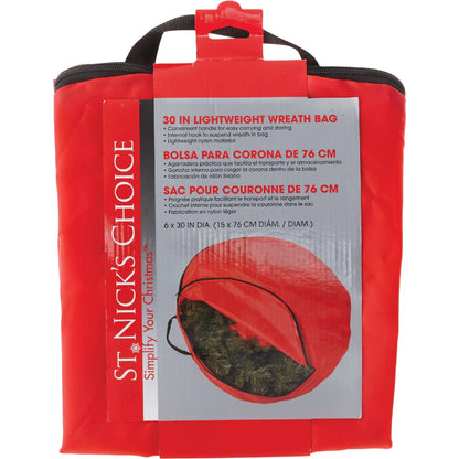 St Nick's Choice 6 In. D x 30 In. Dia Nylon Wreath Storage Bag