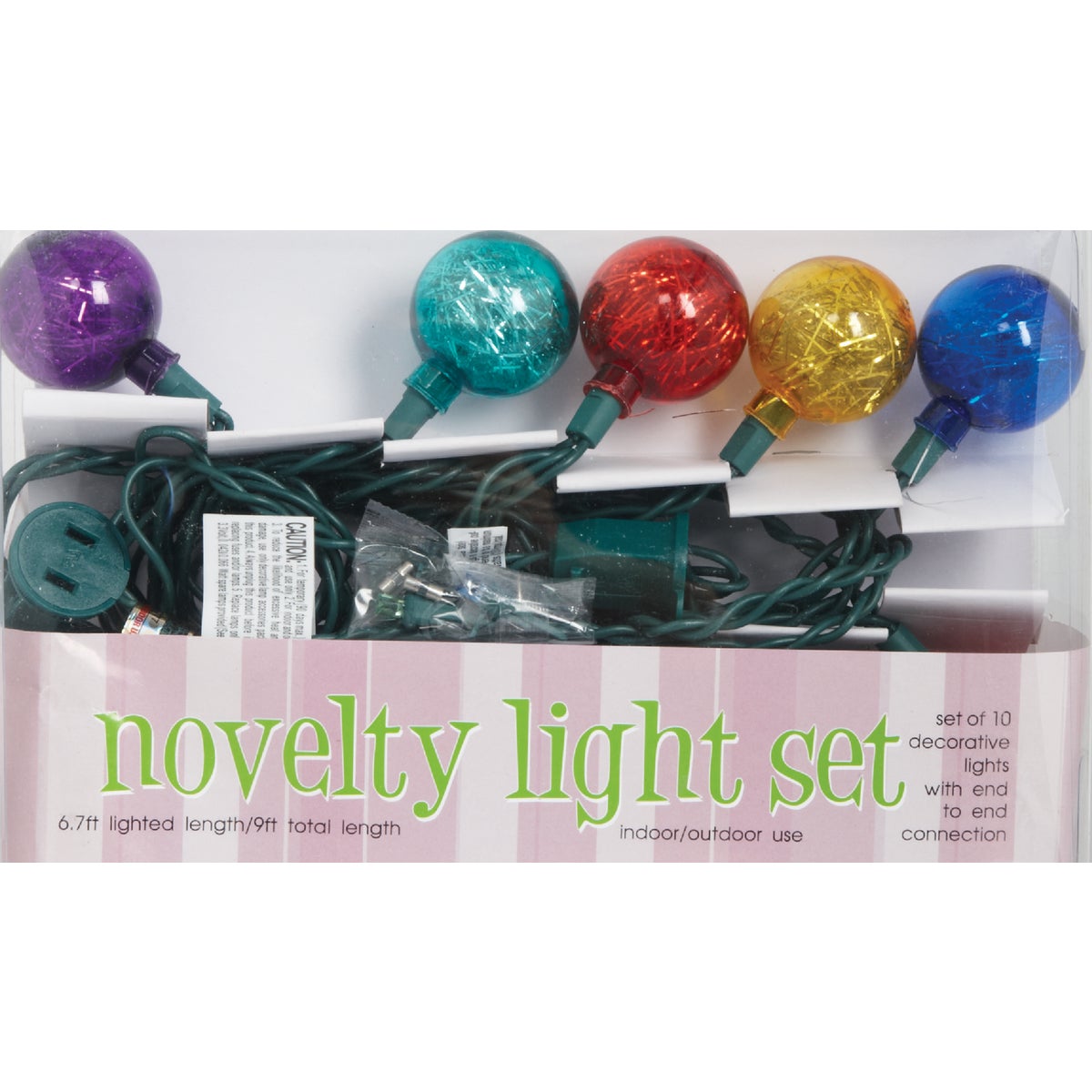 J Hofert Multi 10-Bulb G40 LED Tinsel Light Set