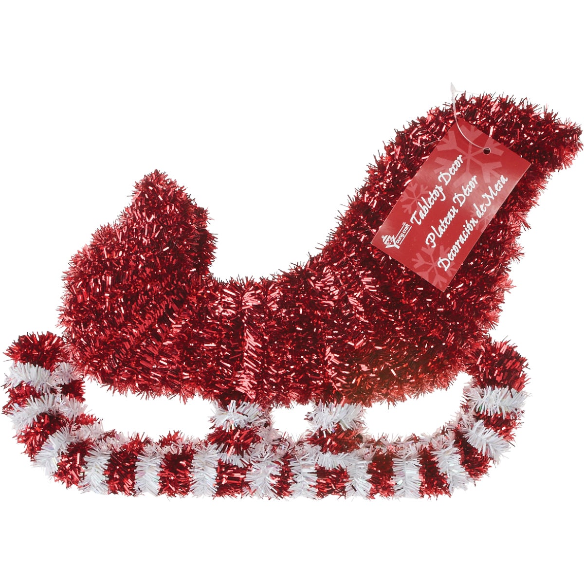 Youngcraft 9 In. Tinsel Sleigh Holiday Decoration