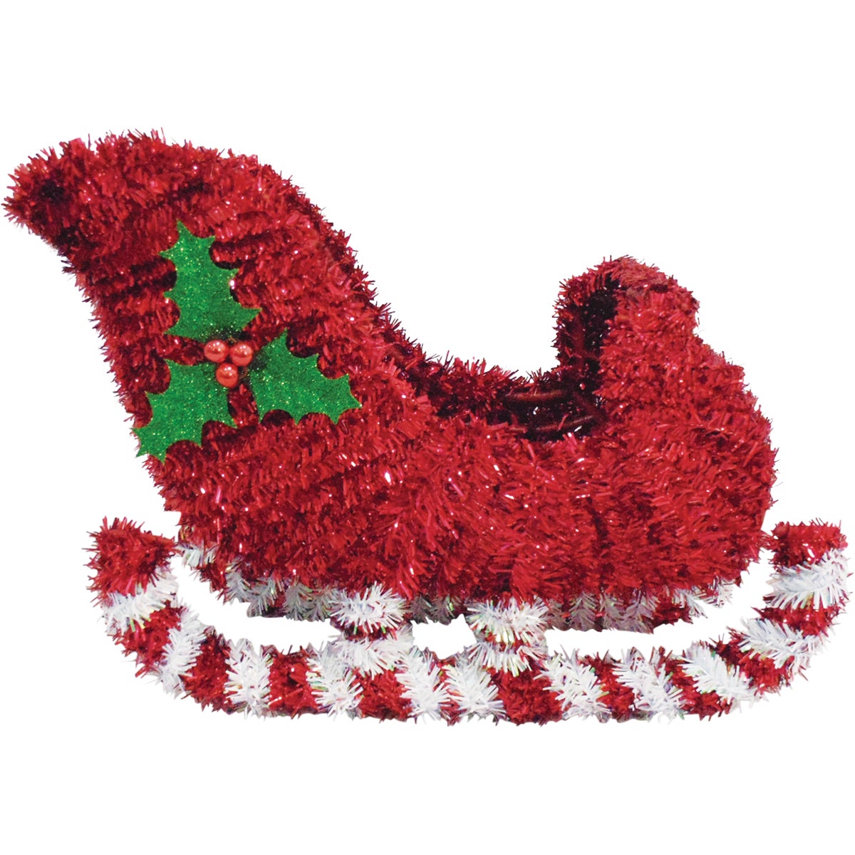 Youngcraft 9 In. Tinsel Sleigh Holiday Decoration