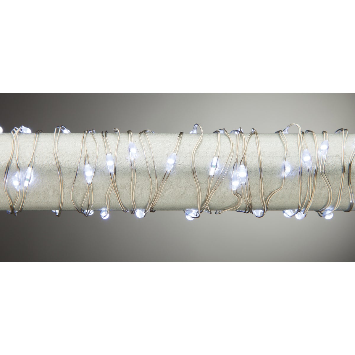 Everlasting Cool Warm White 30-Bulb Micro LED Battery Operated Light Set with Silver Wire