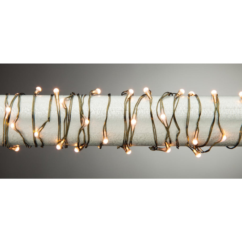 Everlasting Glow Warm White 60-Bulb Micro LED Battery Operated Light Set
