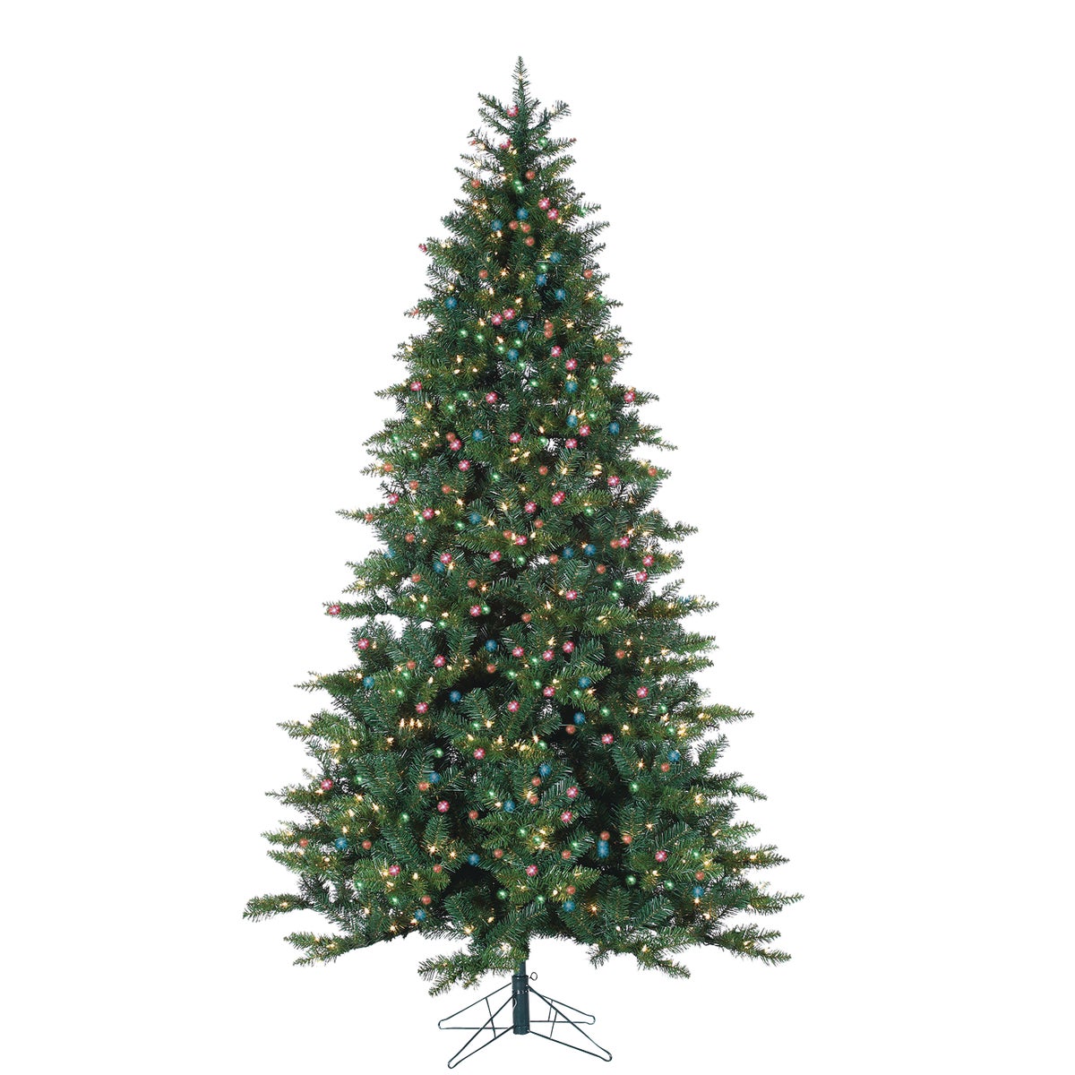 Gerson 7.5 Ft. Longwood Pine 600-Bulb Multi Incandescent Prelit Artificial Christmas Tree