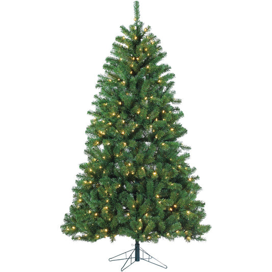 Gerson 7 Ft. Montana Pine 400-Bulb Warm White LED Prelit Artificial Christmas Tree